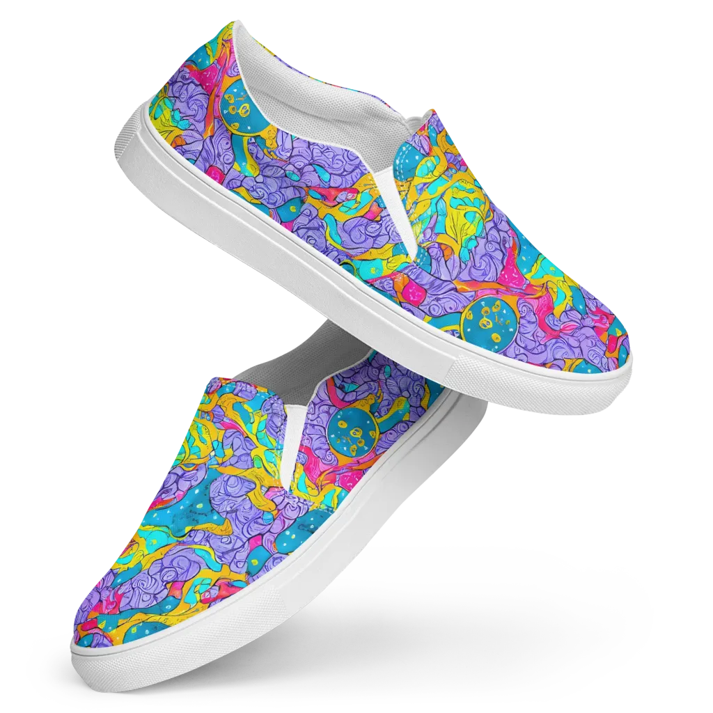 Lavender Lightning on Women's Slip-On Canvas Shoes — Front