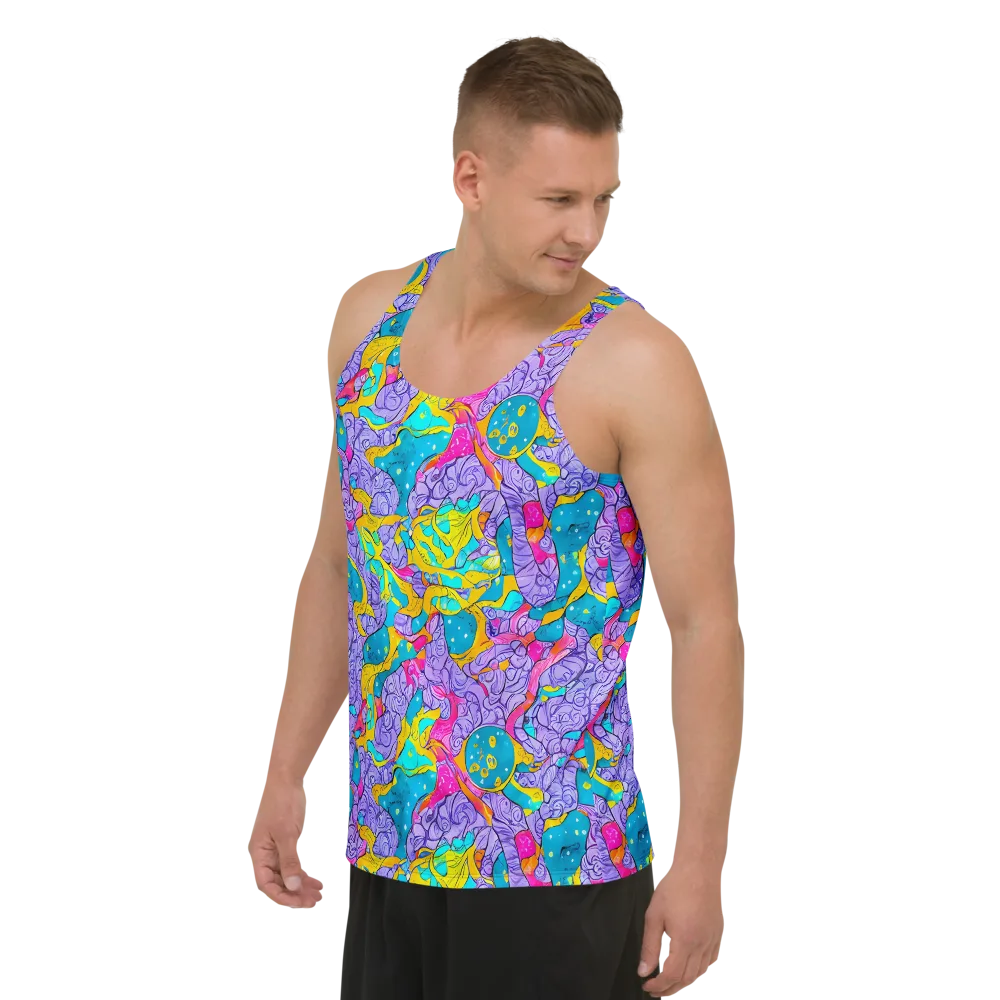 Lavender Lightning on Men's Tank Top — Left Front