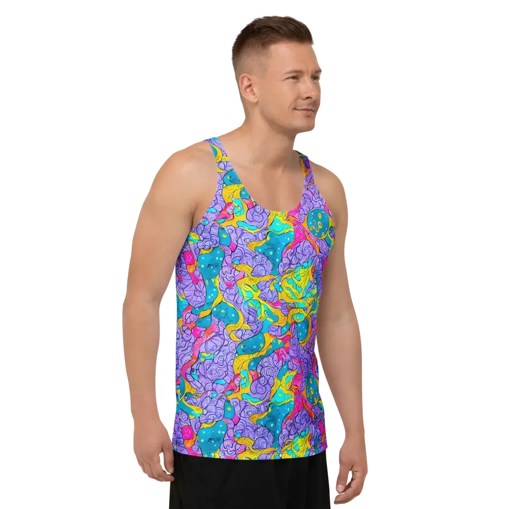 Lavender Lightning on Men's Tank Top — Right Front