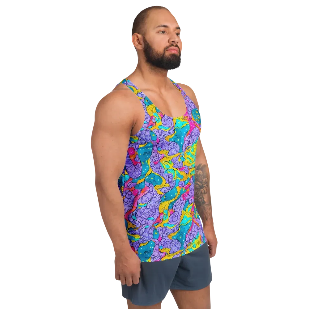 Lavender Lightning on Men's Tank Top — Right Front