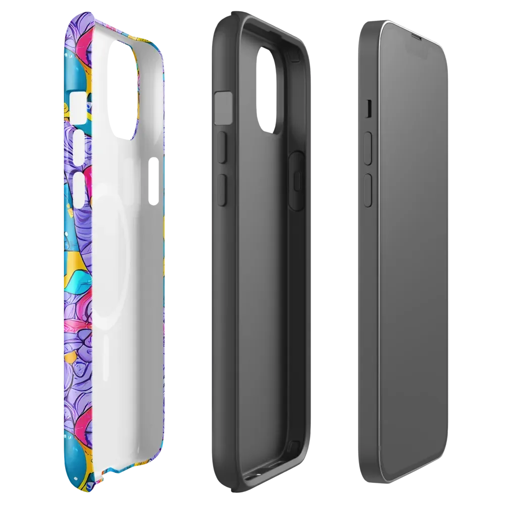 Lavender Lightning on MagSafe Tough Case for iPhone® — Front