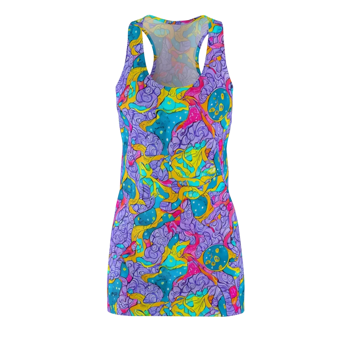Lavender Lightning on Racerback Dress — Front