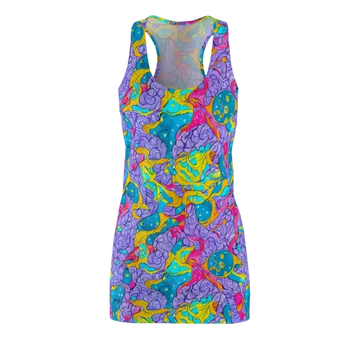Lavender Lightning on a Racerback Dress