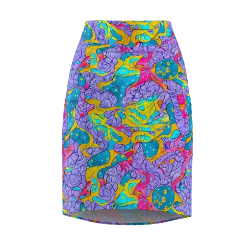 Lavender Lightning on a Pencil Skirt