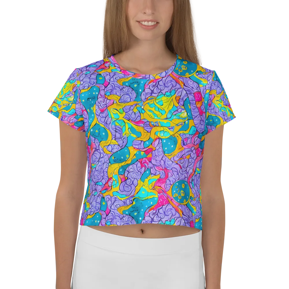 Lavender Lightning on Crop Tee — Front