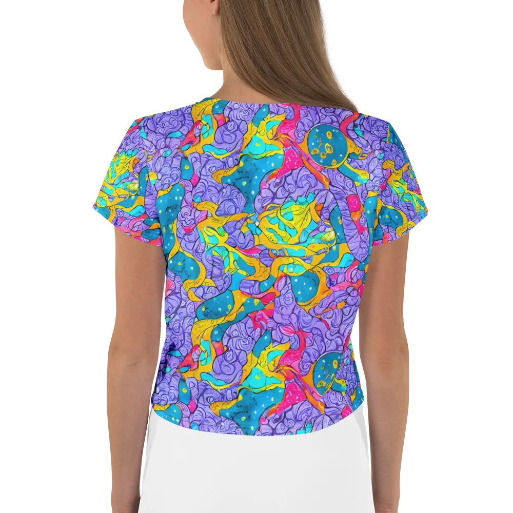 Lavender Lightning on Crop Tee — Back