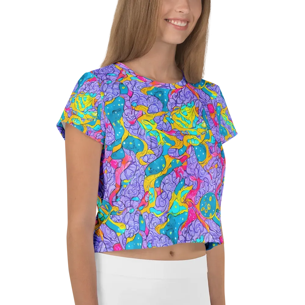 Lavender Lightning on Crop Tee — Right