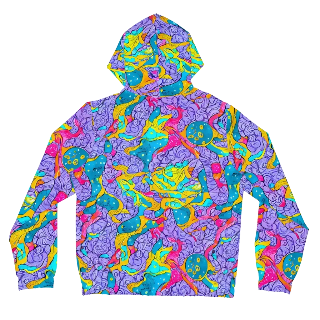 Lavender Lightning on Women's Full-Zip Hoodie — Back