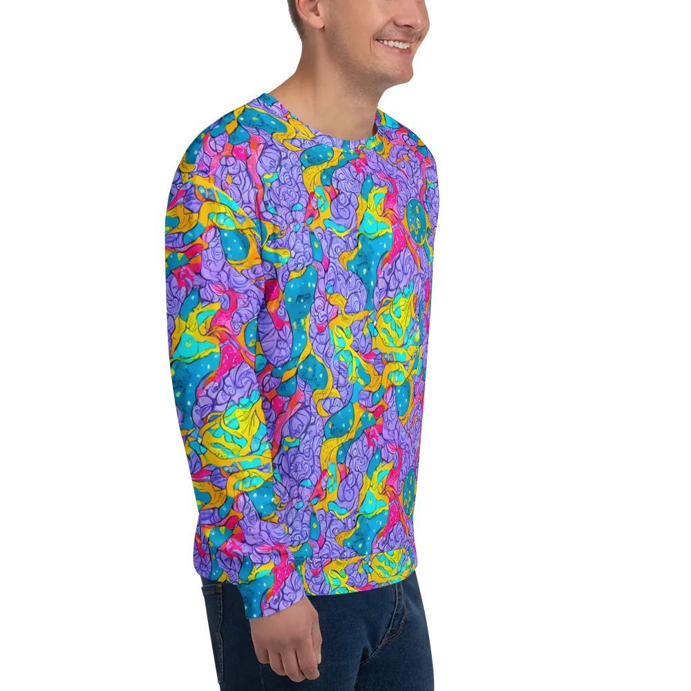 Lavender Lightning on Sweatshirt — Right Front