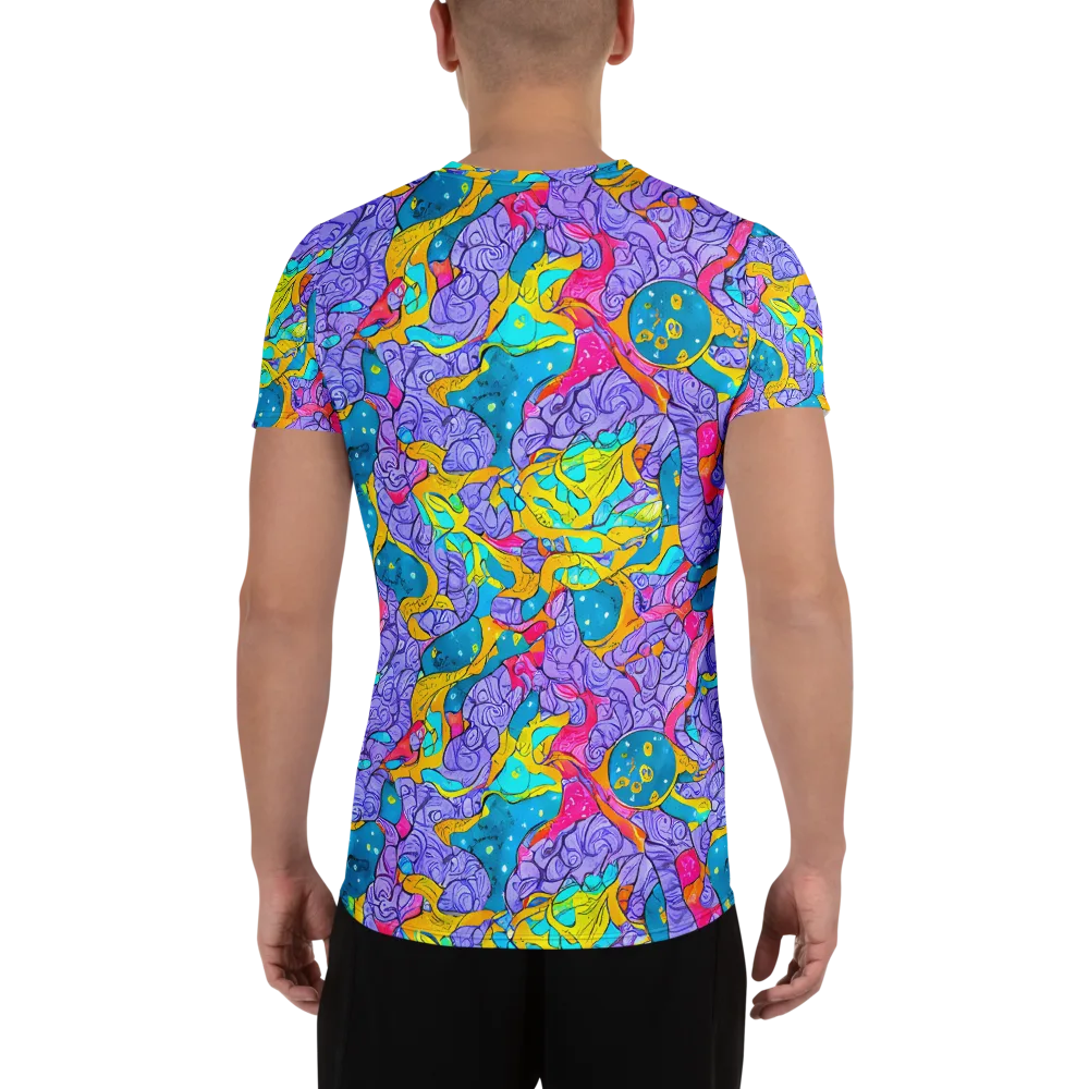 Lavender Lightning on Men's Athletic T-Shirt — Back