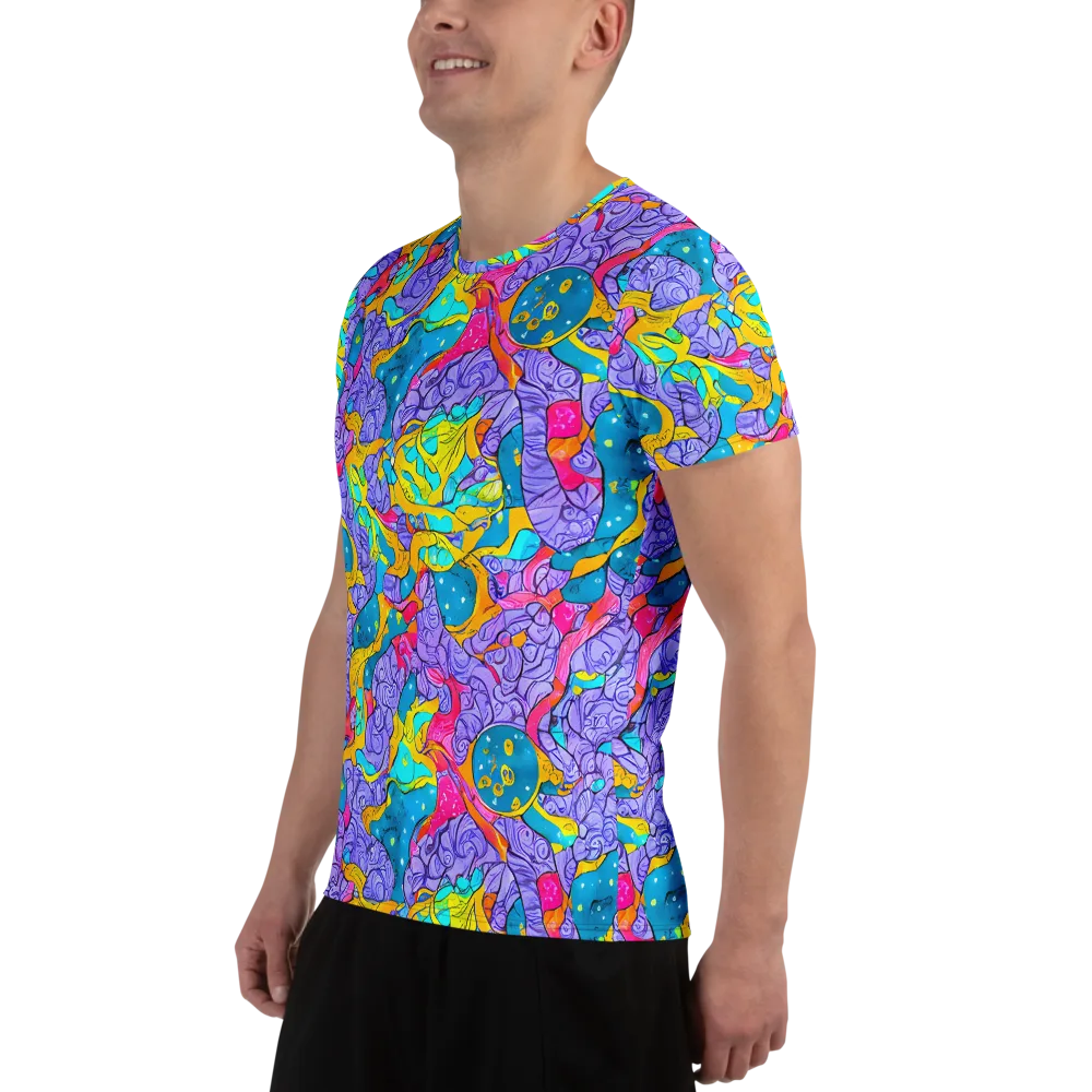 Lavender Lightning on Men's Athletic T-Shirt — Left