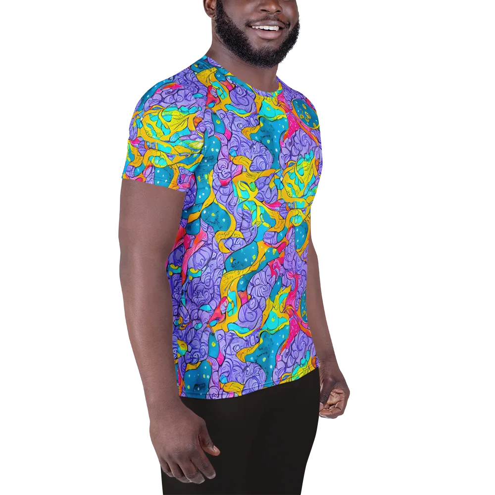 Lavender Lightning on Men's Athletic T-Shirt — Right