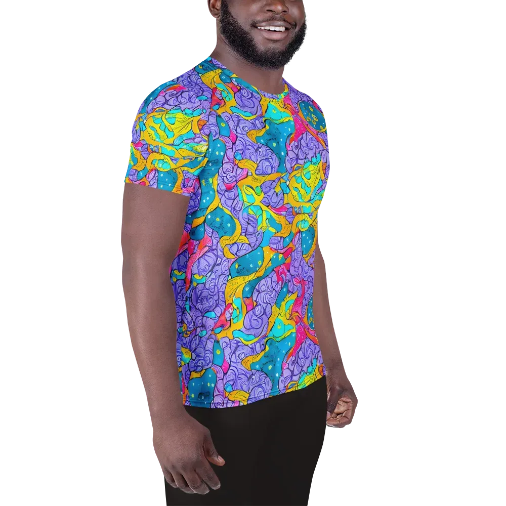 Lavender Lightning on Men's Athletic T-Shirt — Right