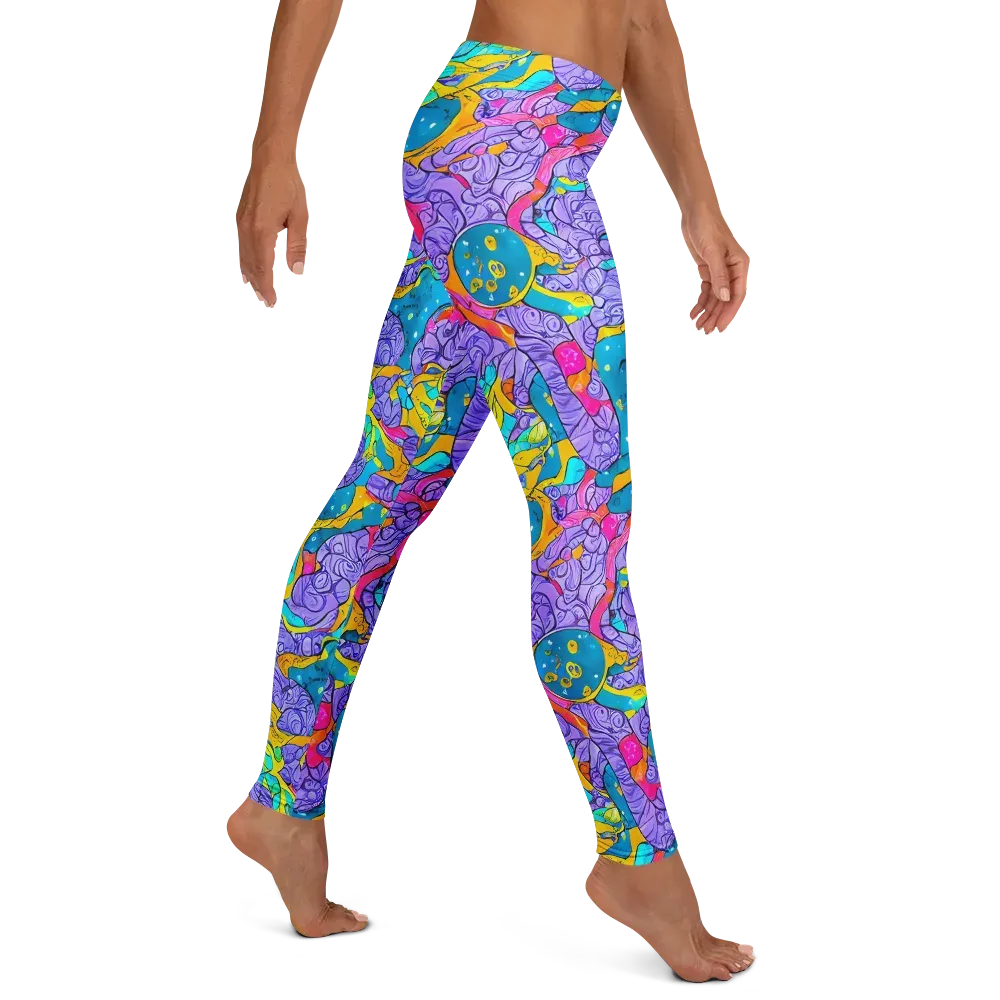 Lavender Lightning on Leggings — Right