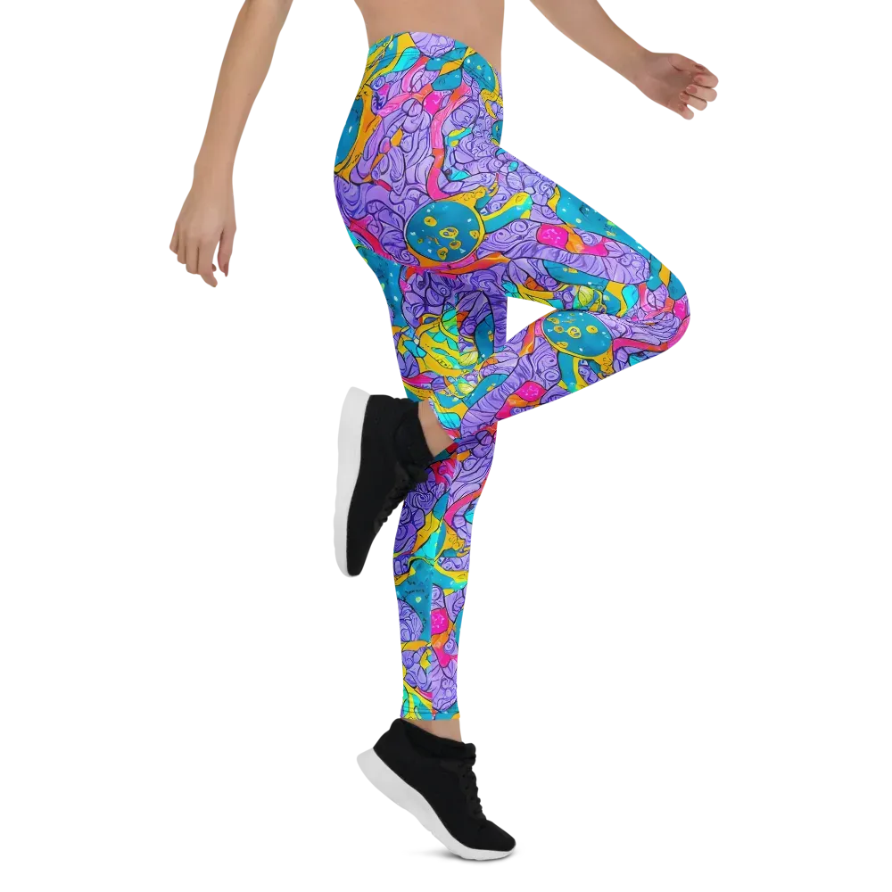 Lavender Lightning on Leggings — Right
