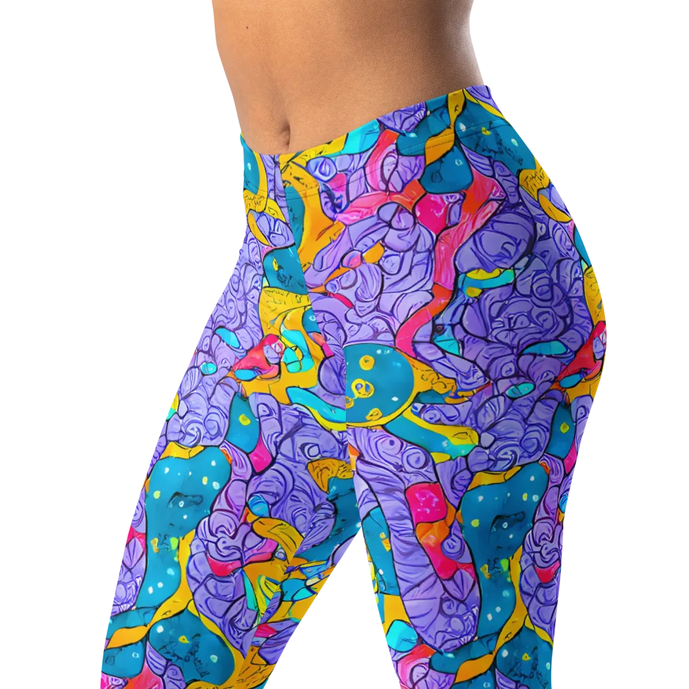 Lavender Lightning on Leggings — Left Front