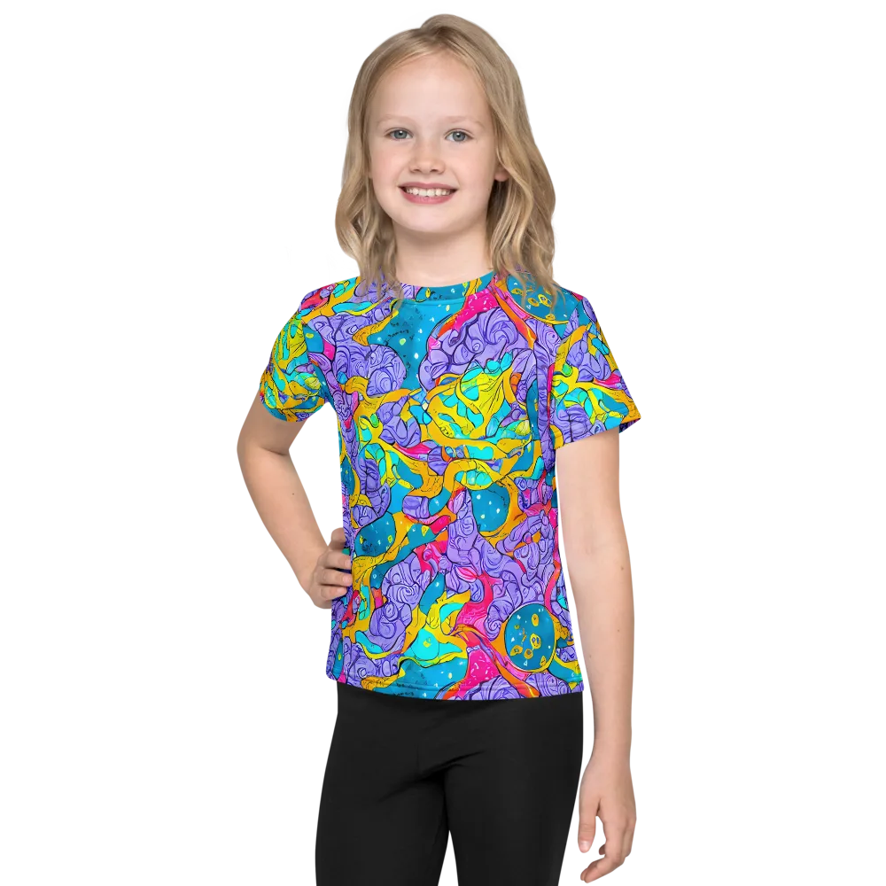 Lavender Lightning on Kids Crew Neck T-Shirt — Front