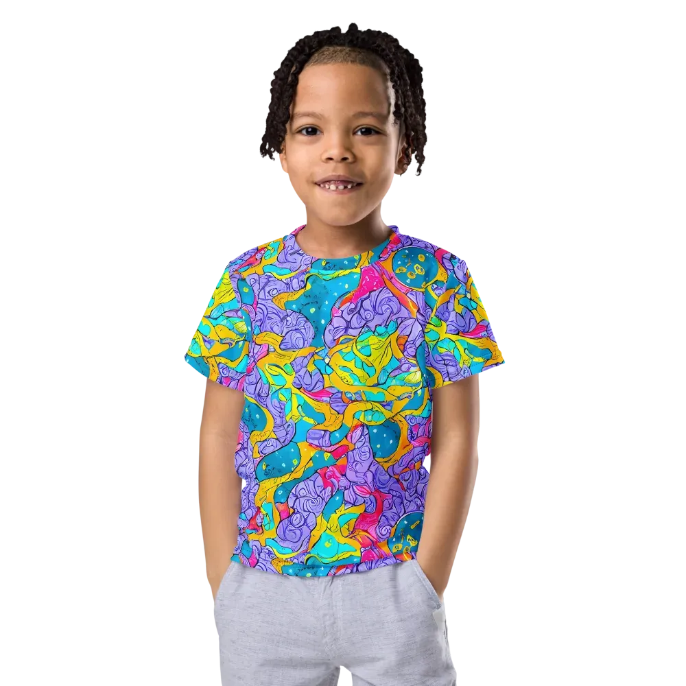 Lavender Lightning on Kids Crew Neck T-Shirt — Front