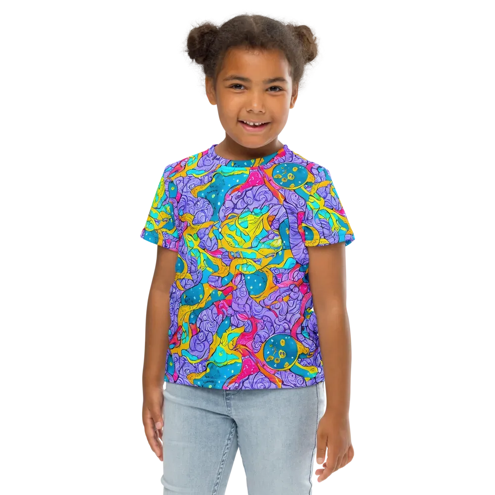 Lavender Lightning on Kids Crew Neck T-Shirt — Front