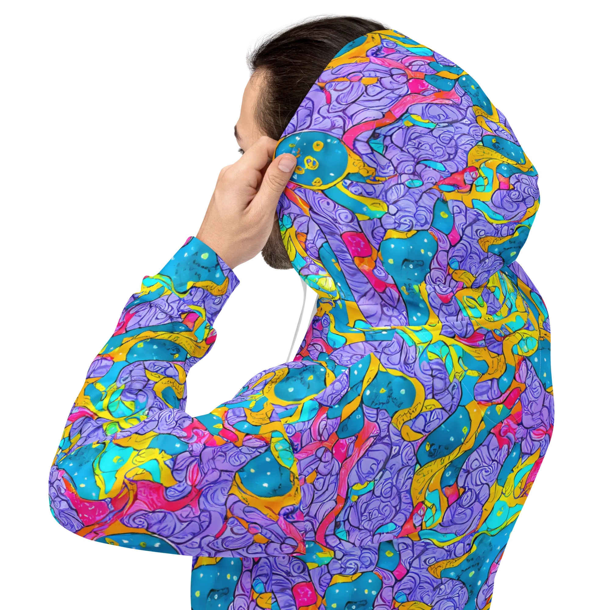 Lavender Lightning on Hoodie — Back