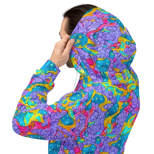 Lavender Lightning on a Hoodie