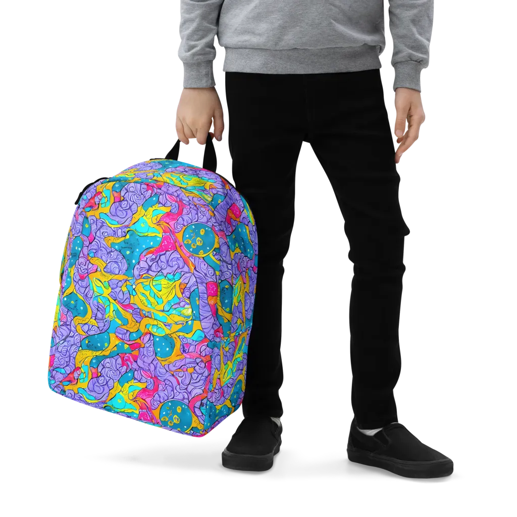 Lavender Lightning on Minimalist Backpack — Zoomed-in