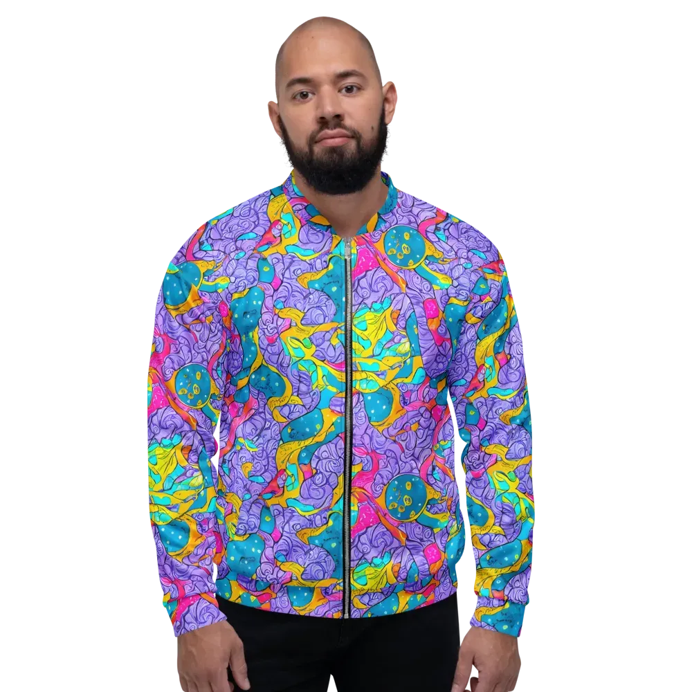 Lavender Lightning on Bomber Jacket — Front