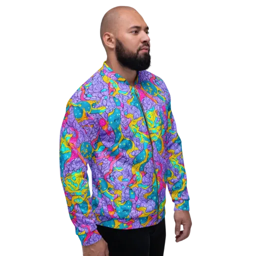 Lavender Lightning on a Bomber Jacket