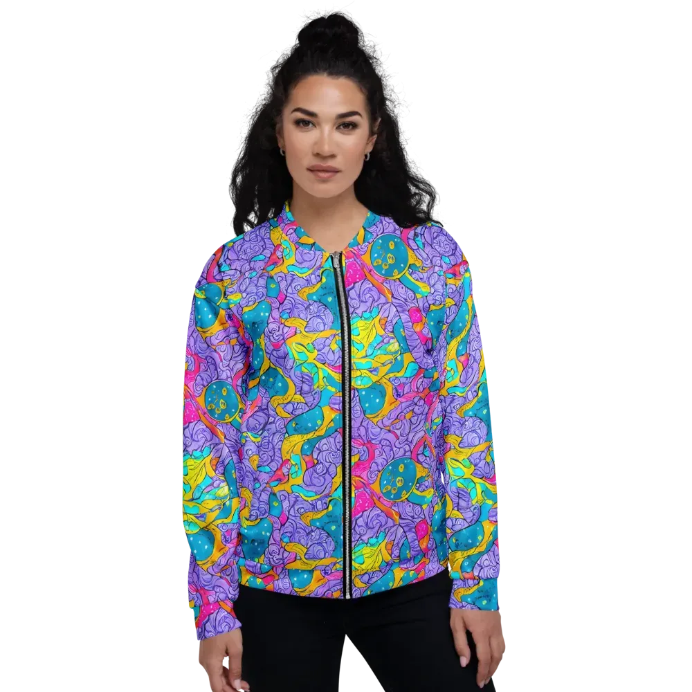 Lavender Lightning on Bomber Jacket — Front