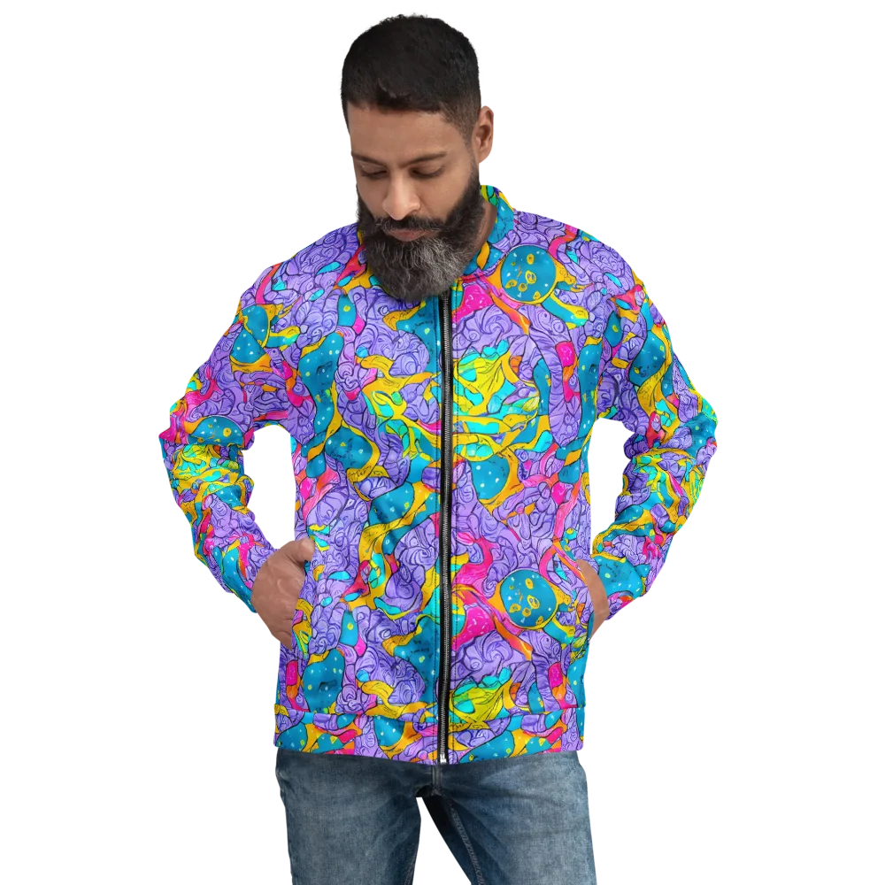Lavender Lightning on Bomber Jacket — Front