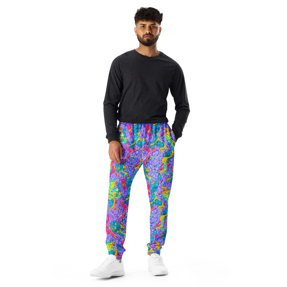 Lavender Lightning on Men's Joggers — Front