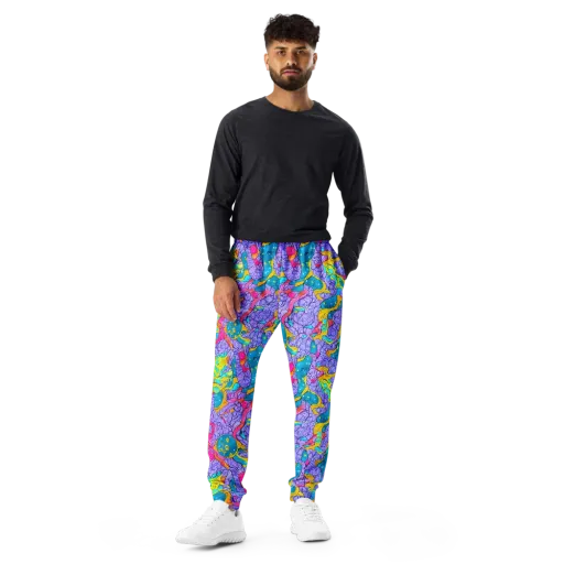 Lavender Lightning on a Men's Joggers