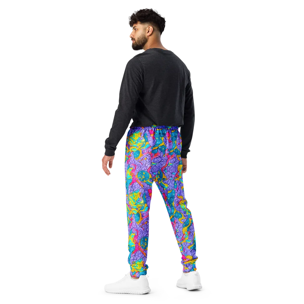 Lavender Lightning on Men's Joggers — Back