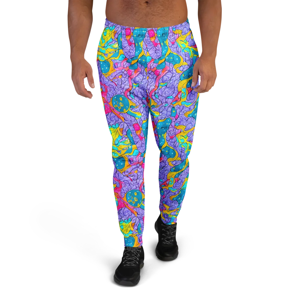 Lavender Lightning on Men's Joggers — Front