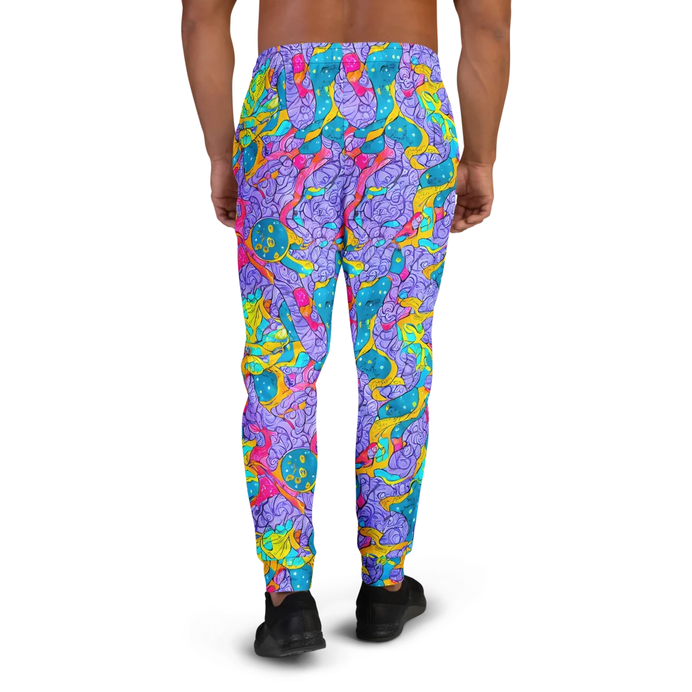 Lavender Lightning on Men's Joggers — Back