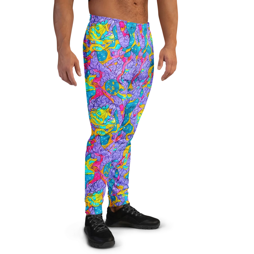 Lavender Lightning on Men's Joggers — Right