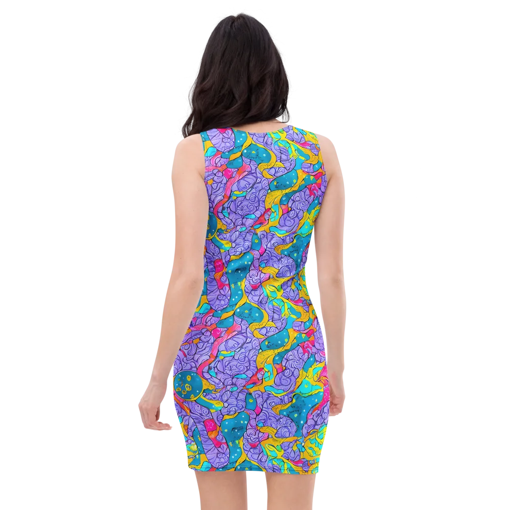 Lavender Lightning on Bodycon Dress — Back