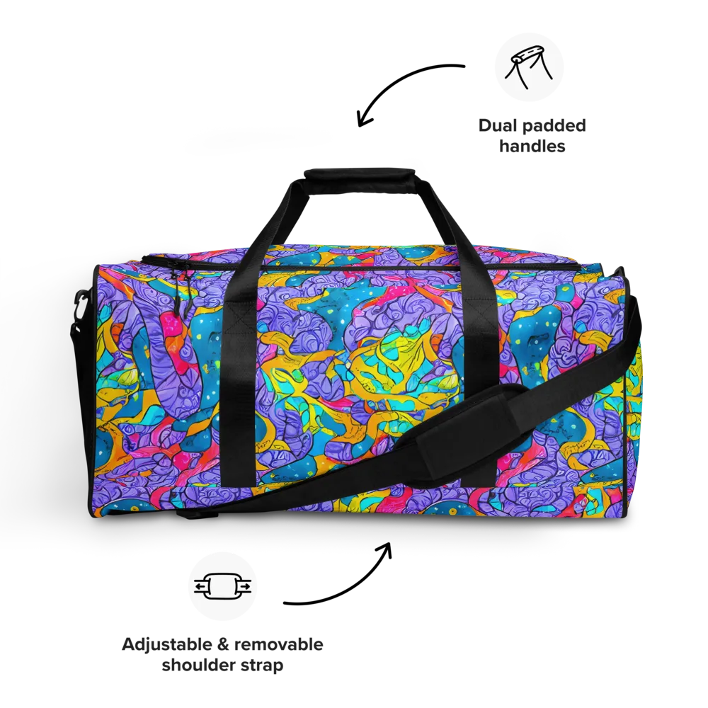 Lavender Lightning on Duffle Bag — Front