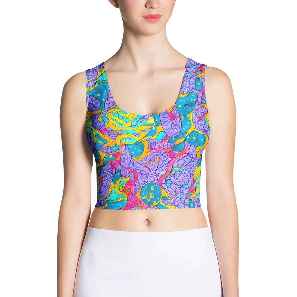 Lavender Lightning on Crop Top — Front