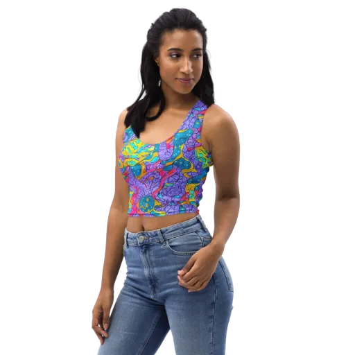Lavender Lightning on a Crop Top