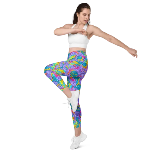 Lavender Lightning on a Leggings with Pockets