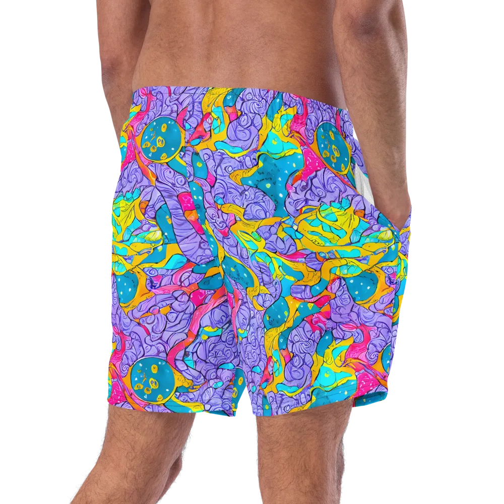 Lavender Lightning on Swim Trunks — Right Back