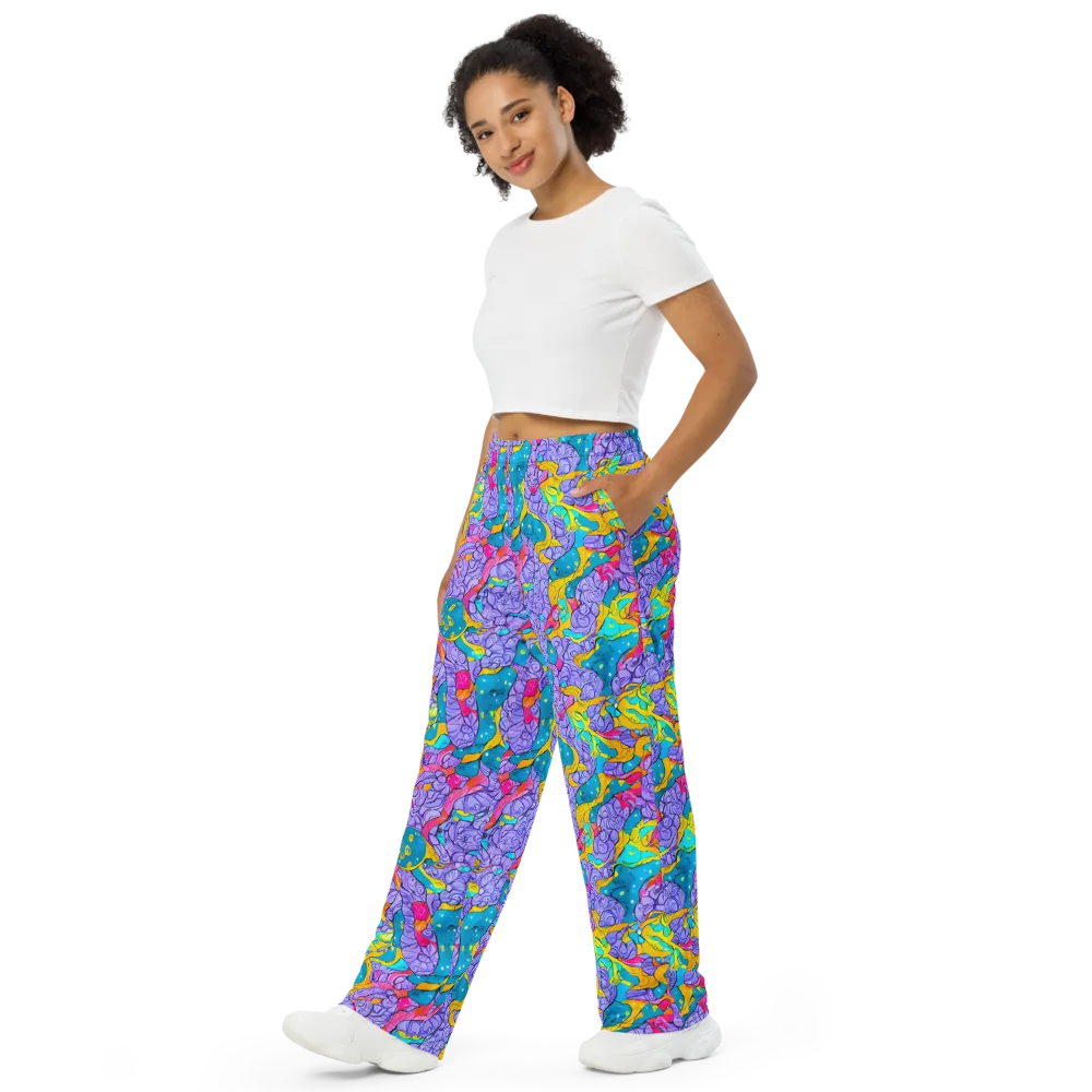 Lavender Lightning on Wide-Leg Pants — Left Front