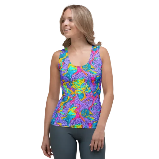 Lavender Lightning on a Women's Tank Top