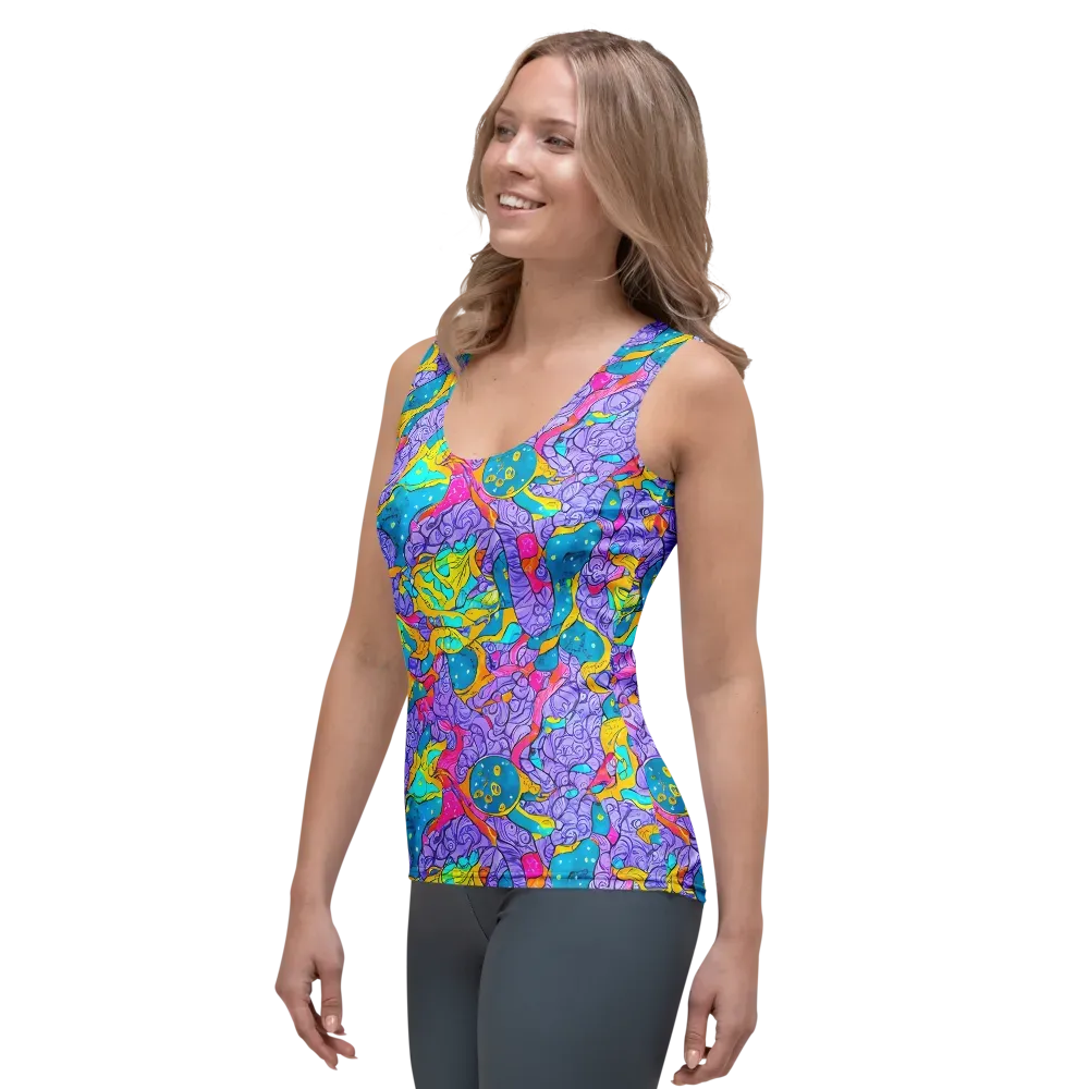 Lavender Lightning on Women's Tank Top — Left Front