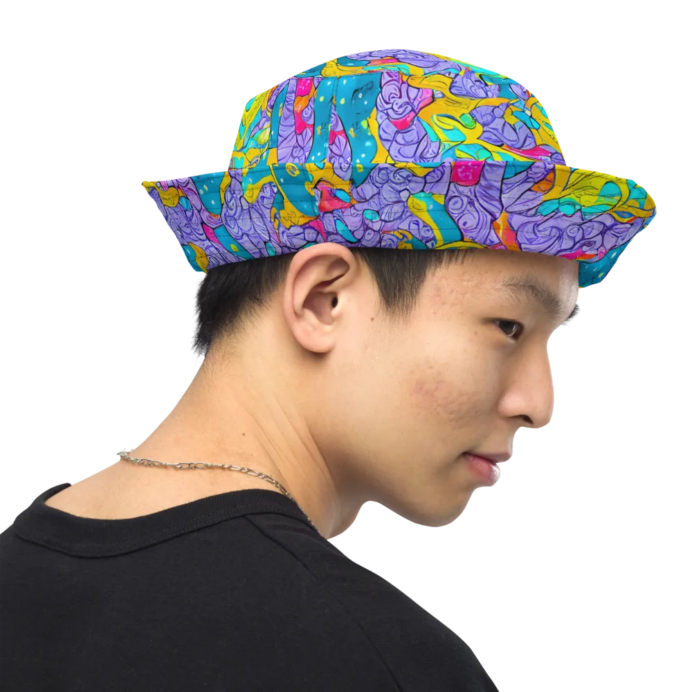 Lavender Lightning on Reversible Bucket Hat — Right Outside