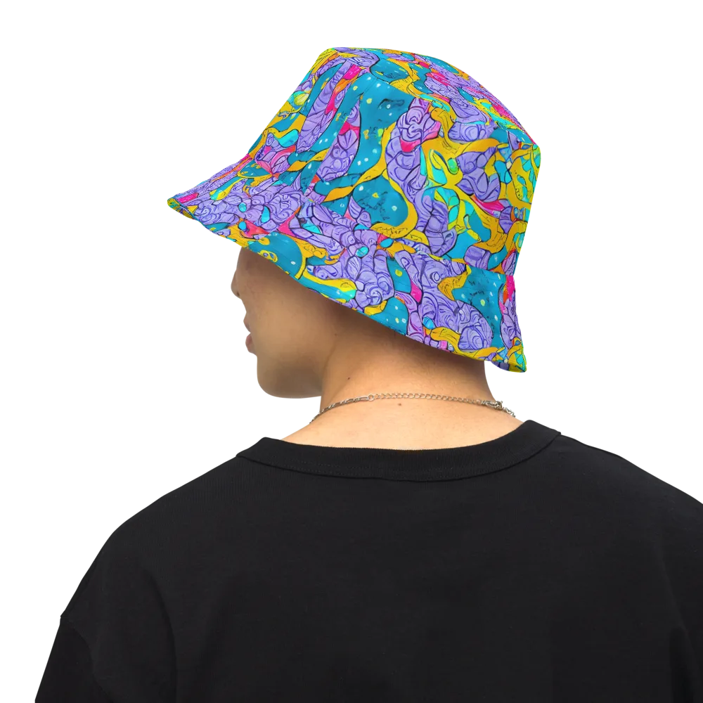Lavender Lightning on Reversible Bucket Hat — Back Inside