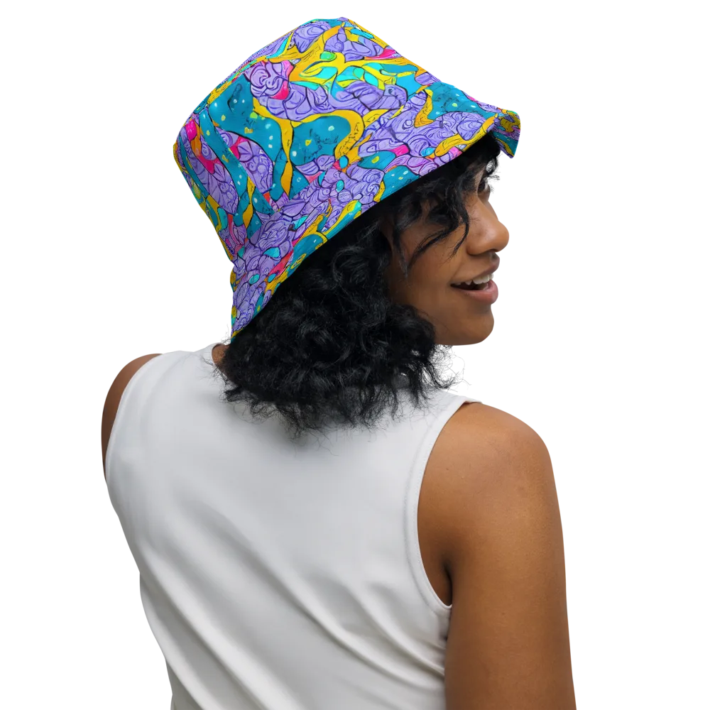 Lavender Lightning on Reversible Bucket Hat — Right Outside