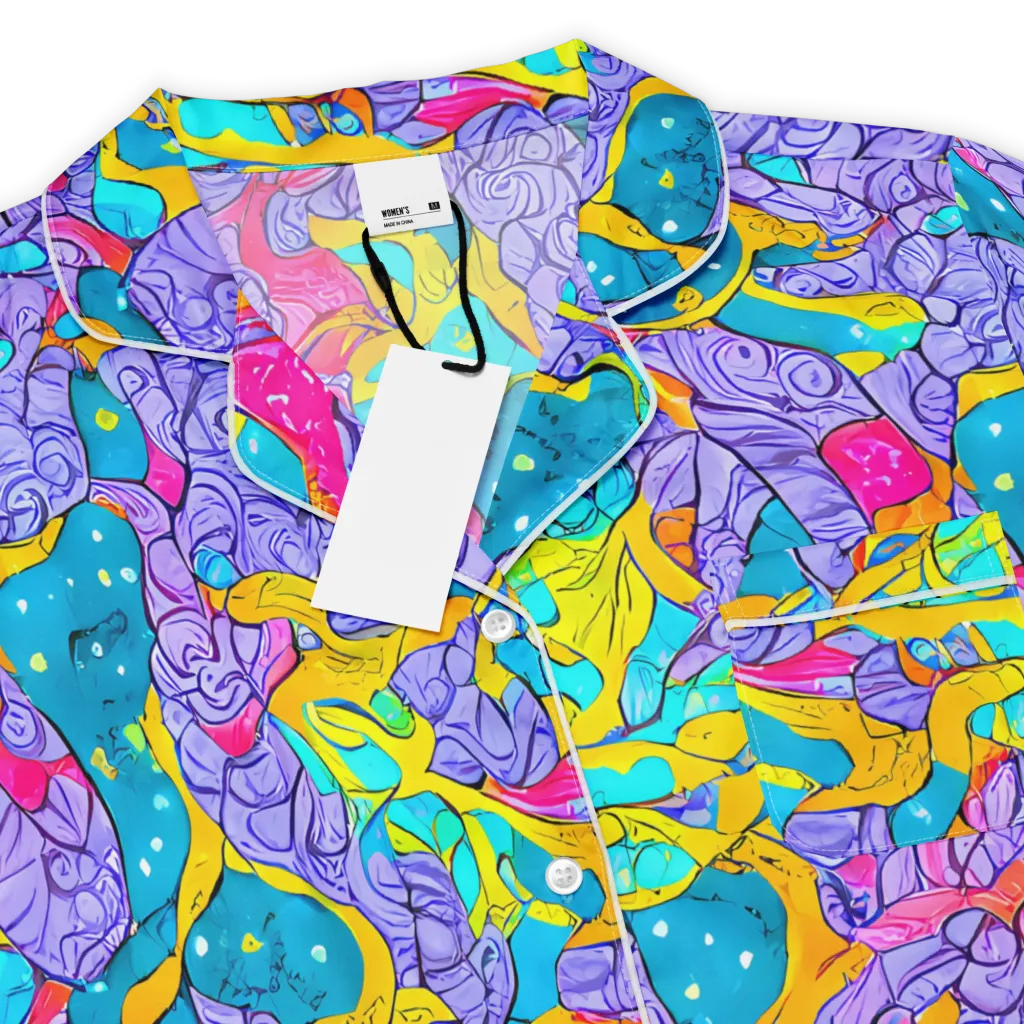 Lavender Lightning on Women's Short Sleeve Pajama Top — Product details
