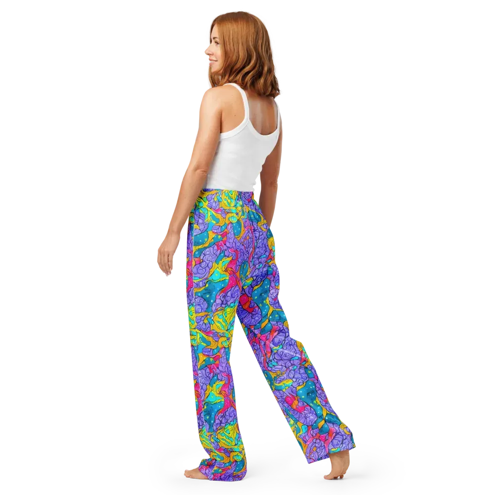 Lavender Lightning on Women's Pajama Pants — Back